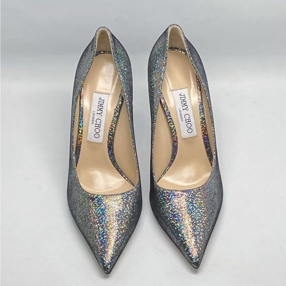 Jimmy Choo Love Iridescent Silver Pump size 38.5 - Picture 4 of 12